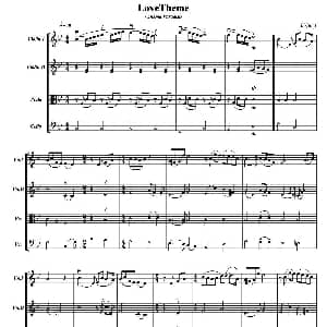 小提琴谱 | Love Theme 弦乐四重奏