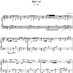Gabriel 钢琴谱 Yiruma作曲 菠菜面制谱
