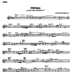 Oblivion 遗忘 双簧管 皮亚佐拉