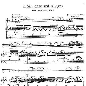 萨克斯谱 | 15首古典萨克斯独奏曲 2 Sicilienne and Allegro 中音萨克斯 钢琴伴奏