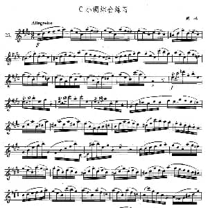 萨克斯谱 | 萨克斯练习曲合集 4 —25 C小调综合练习 费林