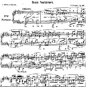 B大调夜曲Op.62－1 钢琴谱 肖邦