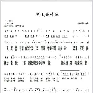 醉美的情歌_通俗唱法乐谱_词曲:何丽华 何丽华