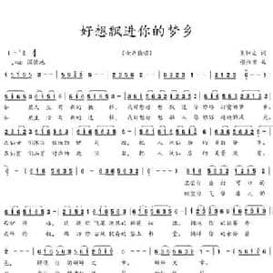 好想飘进你的梦乡_民歌简谱_词曲:吴钟文 张伟英