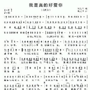 我是真的好爱你_歌谱投稿_词曲:刘习军 杨美华