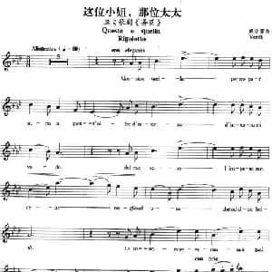 这位小姐,那位太太_外国歌谱