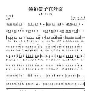 漂泊游子在外面_歌曲简谱_词曲:石金兰 石金兰
