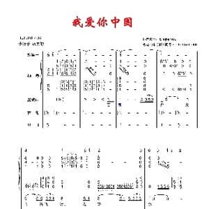 我爱你中国_歌曲简谱