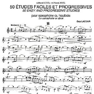 萨克斯谱 | Guy Lacour 50 首萨克斯练习曲之16 Guy Lacour