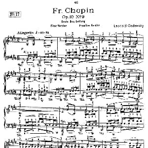 肖邦 练习曲 Fr.Chopin Op.10 No9 1 钢琴谱 Godowsky改编