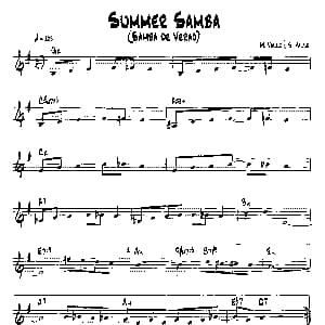 SUMMER SAMBA 降B爵士乐谱