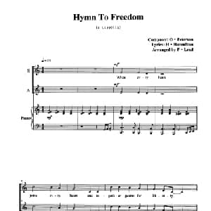 Hymn To Freedom_外国歌谱