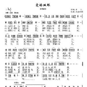 爱的双眼_民歌简谱_词曲:谢仲成 幸丽荣