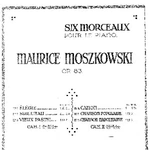 Six Pieces Op.83 钢琴谱 莫里兹 莫什科夫斯基