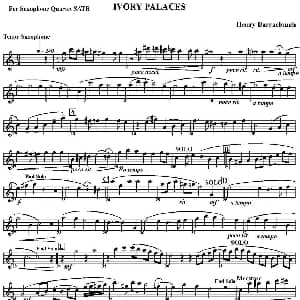 萨克斯谱 | IVORY PALACES 四重奏 次中音萨克斯分谱
