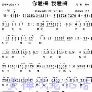 你爱梅,我爱梅_歌曲简谱_词曲:许公炳 精耕