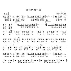 爱你才放开你_通俗唱法乐谱_词曲:谭柱光 谭柱光