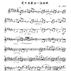 长笛曲谱 | 夏日里最后一朵玫瑰 爱尔兰民歌