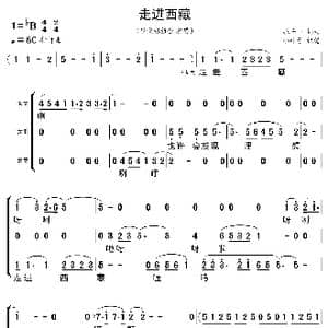 走进西藏_歌曲简谱_词曲:张千一 张千一