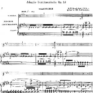 小提琴谱 | Adagio Sentimentale Op.13 小提琴 钢琴伴奏 恩斯特