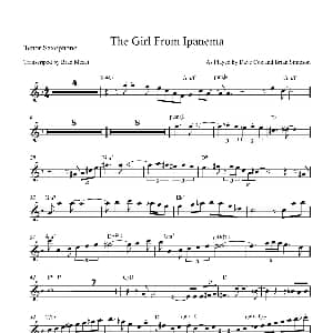 萨克斯谱 | The Girl From Ipanema 次中音萨克斯