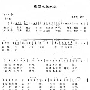 相知永远永远_通俗唱法乐谱_词曲:曾腾芳 曾腾芳