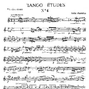 长笛曲谱 | Tango Etudes 之四 Piazzolla 皮亚佐拉