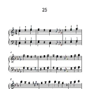 双音练习 25 钢琴谱