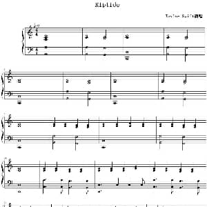 Riptide 钢琴谱