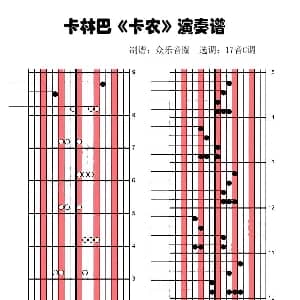 卡农 拇指琴卡林巴琴演奏谱