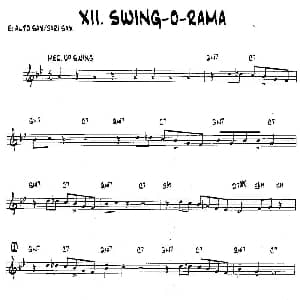 萨克斯谱 | SWING O RAMA 15首爵士练习曲之12 Bob Mintzer