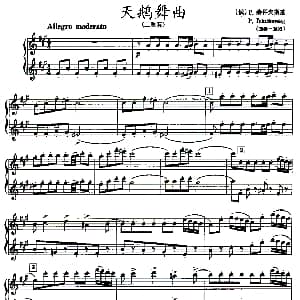 长笛曲谱 | 天鹅舞曲 二重奏