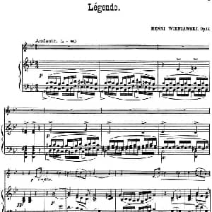 小提琴谱 | LEGENDE Op.17 传奇 小提琴 钢琴伴奏 维尼亚夫斯基