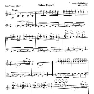 Sabre Dance 钢琴谱 阿拉姆 伊里奇 哈恰图良