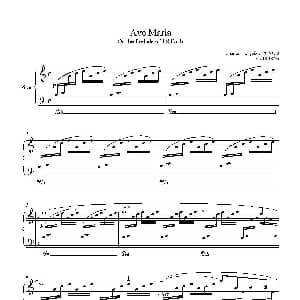 圣母颂 Ave Maria 钢琴谱 查尔斯 弗朗索瓦 古诺 Charles Francois Gounod