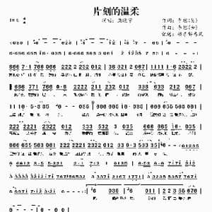 ​片刻的温柔_歌曲简谱_词曲:李想 男 李想 女