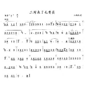 笛子谱 | 三湾来了毛委员 江西民歌