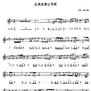 萨克斯谱 | 让我欢喜让我忧 线简谱对照版 RAO ASKO