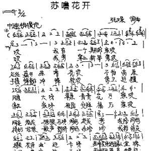 苏噜花开_歌曲简谱_词曲:张璟 张璟