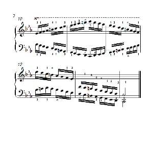 C小调音阶 钢琴谱