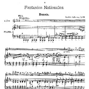 长笛曲谱 | Fantaisies nationales. Op. 59, 1 长笛 钢琴伴奏 Andersen 安德森