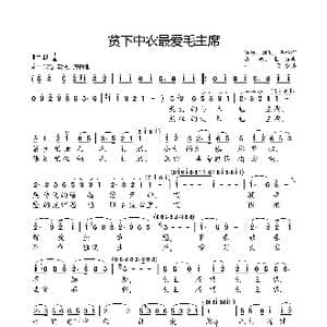 贫下中农最爱毛主席_歌曲简谱_词曲:洪源 刘薇 石祥 唐诃 生茂