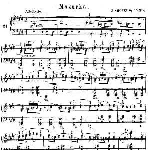 Quatre Mazurkas Op.30 钢琴谱 肖邦 chopin