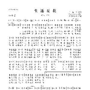 ​生逐夏花_歌曲简谱_词曲:Vagary 手嶌葵