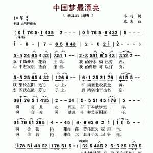 中国梦最漂亮_歌谱投稿_词曲:车行 康澎