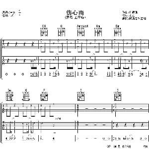 伤心雨 吉他谱 王子鸣