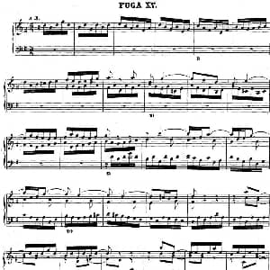 巴赫 平均律钢琴曲集 第二卷 之赋格曲 钢琴谱 巴赫