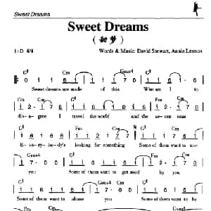 Sweet Dreams_外国歌谱