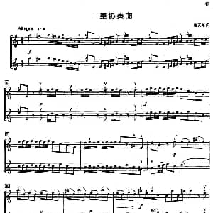 小提琴谱 | 二重协奏曲 二重奏 维瓦尔第