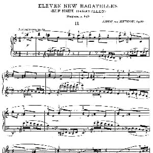 贝多芬钢琴小品Op.119 之二 钢琴谱 贝多芬